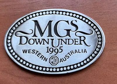 Vintage MG MGS Down Under 1995 Western Australia Fremantle Metal Plaque Badge • $9.99