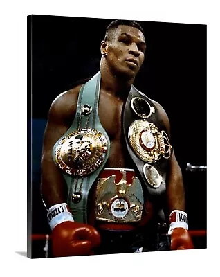 Mike Tyson Canvas 16x20 Print Picture Wall Fine Art Boxing Gym Ring Champ Belts • $39.99