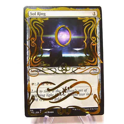 MTG Sol Ring Commander:  Regular Uncommon  *Altered Gold Foil Vinyl • $18.99