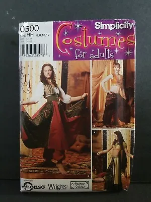 $8 • Buy Simplicity 0500 Gypsy Belly Dancer Harem Girl Costume Sz 6-12 NEW Andrea Schewe