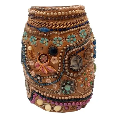Vintage Memory Jug Folk Art Sculpture Victorian Spirit Jar OOAK Jewelry Assembla • $139.99