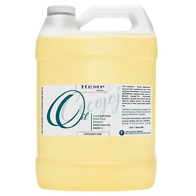 128 Oz 1 Gallon 100% Pure Hemp Seed Cold Pressed Semi Refined Natural Hemp Oil • $54.99