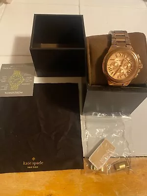 Michael Kors Womens MK-5652 Rose Gold Tone Chronograph Wristwatch Needs Battery • $20