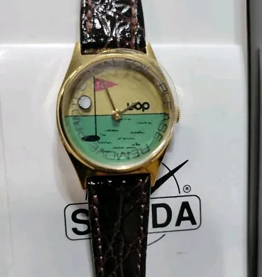 Vintage SWEDA UOP Golf Advertising Watch Brand New With Plastic Protector  • $15