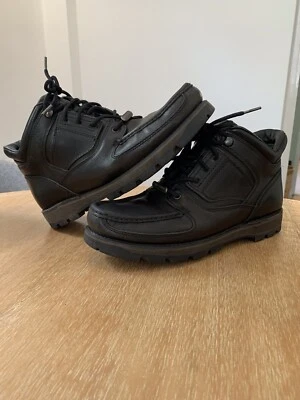 £50 • Buy Rockport XCS Black Leather Boots Hydro-Shield Size UK 9 Portugal Made