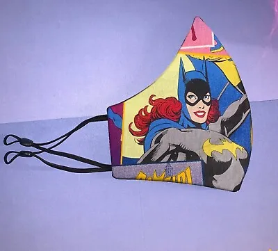 $12.90 • Buy Batgirl Facemask Adult Adjustable Reversible Mascarilla Marvel Superhero