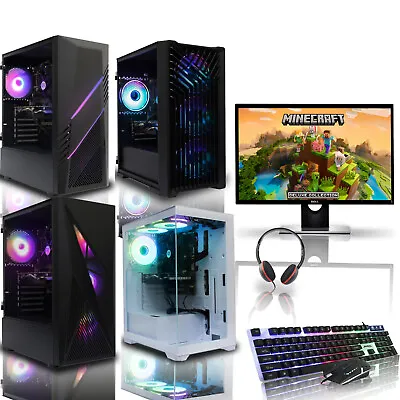 Gaming PC Bundle Quad Core I5 16GB RAM 1TB HDD NVIDIA RTX 3050 Win 10 Wi-Fi • £409.99