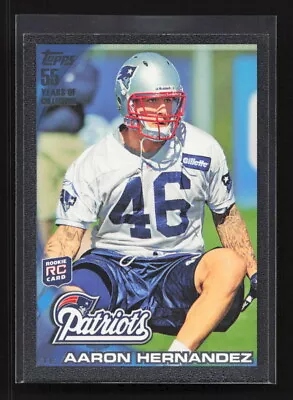 Aaron Hernandez 2010 Topps #96 Black /55 RARE SSP RC Rookie Card • $199.99