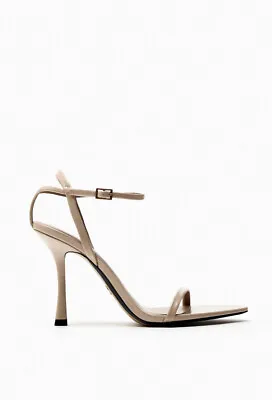 $59.99 • Buy Zara Thin Strappy Sandals Nude Sz 8 New