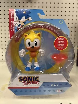 2022 Sonic The Hedgehog Classic RAY Squirrel Articulated Chaos Emerald Jakks • $32