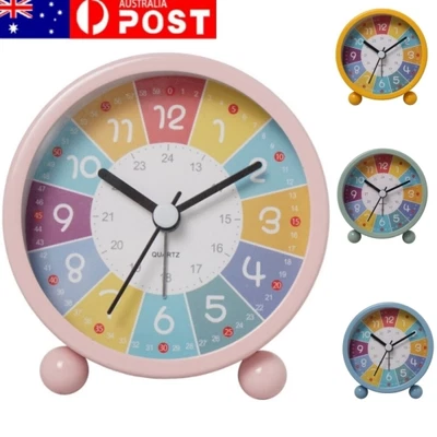 $19.89 • Buy Children's Alarm Clock Silent Non Ticking Small Lightweight Travel Analog Quartz
