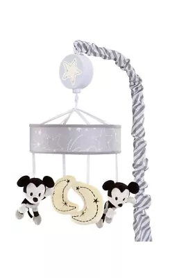 Disney Baby Mickey Mouse Gray/Yellow Musical Baby Crib Mobile By Lambs & Ivy • $30