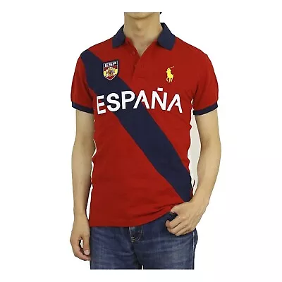 Polo Ralph Lauren Custom Slim Fit España Spain Short Sleeve Polo Shirt - Size M • $69.99