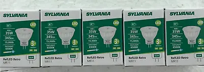 5 Pack Sylvania MR11 35mm GU4 LED 4W 345lm 6500k Daylight = 35W Halogen 28548 • £15