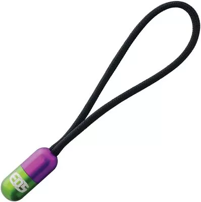 EOS Pill Bead Lanyard Green/Purple Aluminum Screw-Together Conceals Knot USA • $35.09