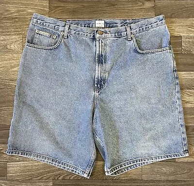 Vintage Calvin Klein Denim Shorts Men’s Size 40 Light Wash Zipper Fly 90s Y2K • $32