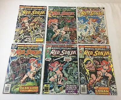 1970s MARVEL FEATURE #2 3 4 5 6 7 ~ Lower Grade ~ RED SONJA • $24.95