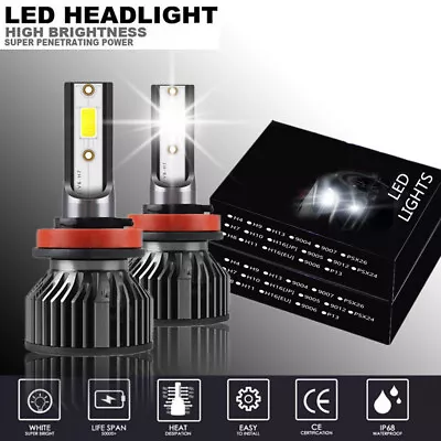 2Sides H11 LED Headlights COMBO Bulbs 8500K HIGH LOW Beam Kit Super White Bright • $33.99