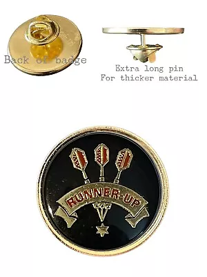 Darts Runner Up (A) 26mm Metal Lapel Domed Pin Badge • £4.99