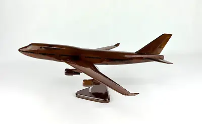 Boeing 747 Model Airplane Solid Mahogany Aircraft  16  • $250