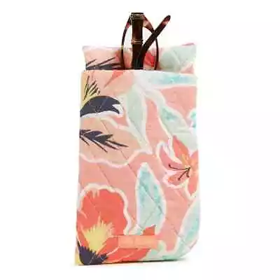 Vera Bradley Double Eye Case Rain Forest Lily Coral NWT Glasses Sleeve • $18.99