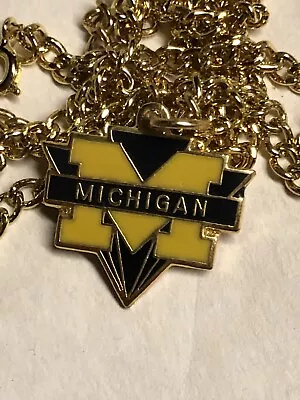 Michigan Wolverines Logo 18  Necklace By Peter David • $12.99