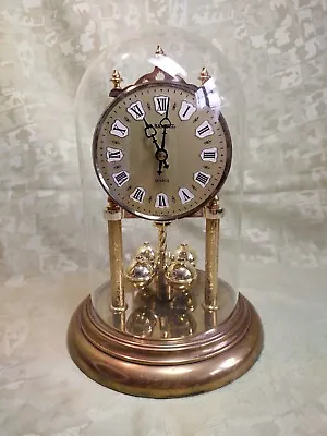 £50 • Buy Vintage H Samuel Brass Anniversary Clock Quartz Torsion Glass Dome~Please Read 