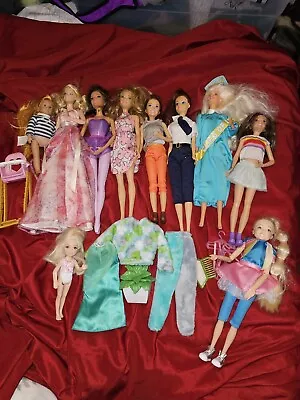 Lot Of 1990s / 2000s Barbies And Accessories Including JoJo Siwa Singing Doll • $36.99