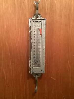 Vintage Hanson 8910 Hanging Scale The Viking 100 Lbs Metal Made In USA • $20