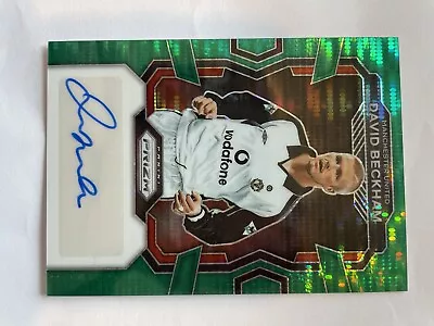 2023-24 Panini Prizm Premier League David Beckham Green Pulsar Signatures Auto • £275