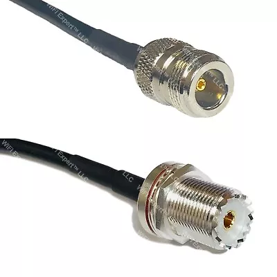 RFC240UF N FEMALE To UHF Female Bulkhead RF Cable FAST-SHIP LOT • $15.80