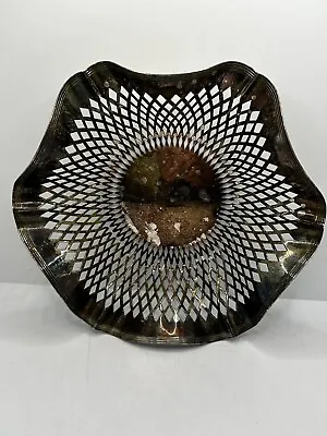 Antique Apollo Silver Co Filigree Bread Basket Quadruple Plate  • $12