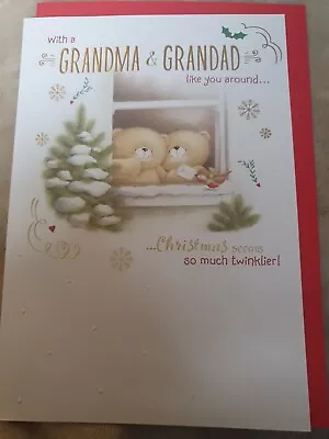 Grandma And Grandad Christmas Card Large Hallmark Forever Friends • £0.99