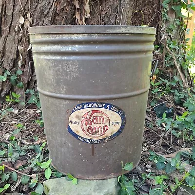 Vintage VAN CAMP HARDWARE & IRON CO. INDIANAPOLIS IN Utility Bucket With Lid  • $45