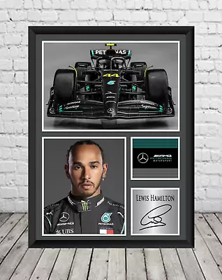 Lewis Hamilton Signed Photo Print Poster Formula One Mercedes Memorabilia • £7.59