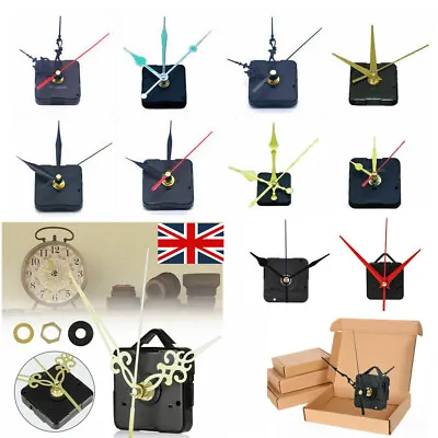 Classic Silent Quartz Clock Movement Mechanism Battery Powered Hand Tool DIY UK • £4.94