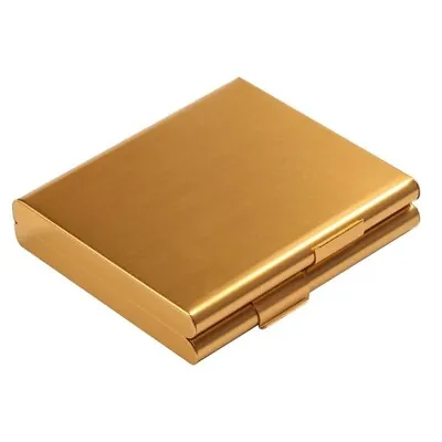 1Pc Gold Metal Cigarette Holder Case Box Tobacco For Thick Cigarettes • $9.48