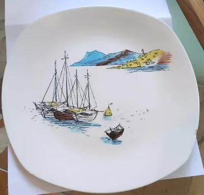 Vintage Midwinter Stylecraft Hugh Casson Cannes Plate Midwinter 22cm With Chip • £3