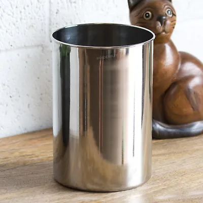 $22.14 • Buy 18cm Large Stainless Steel Kitchen Utensil Caddy Holder Jar Cutlery Pot Storage