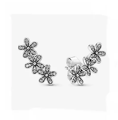 PANDORA DAISY FLOWER STUD EARRINGS 925s ALE SILVER • £15.95