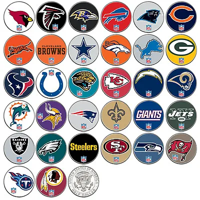 NFL TEAM LOGO JFK Half Dollar USA Football Coins OFFICIALLY LICENSED - 32 TEAMS • $10.95