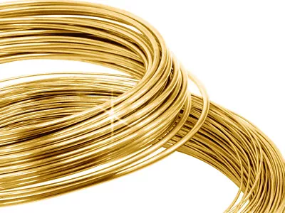 9ct Yellow Gold Soft Round Wire 0.3mm 0.4 0.5 0.6 0.7mm Diameter 10cm-1 Metre • £152.18