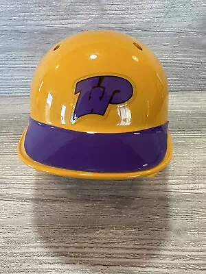 Yellow Purple Baseball Softball Mini Helmet With Logo Collectible *Details* • $15