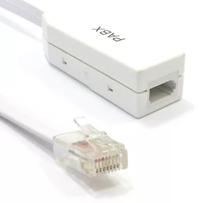 RJ45 Cat 5 Cat 6 To BT Socket Adaptor For PABX Phone Line • £3.95