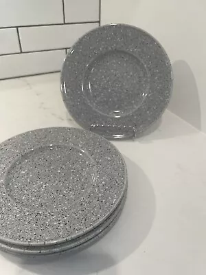 Vtg 4 Mikasa Ultrastone 6.5  Gray Bread Dessert Side Plates Made In Japan #CU726 • $20