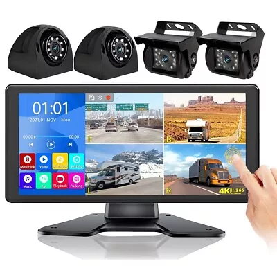 10.36  Touch Screen Quad Monitor DVR Bluetooth Mp5 360 Backup Camera Motorhome • $269.99