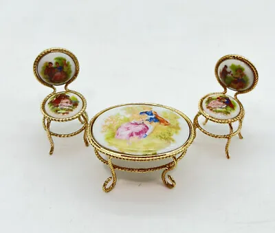 Eme 3 Piece Miniature Furniture Set Made In Spain Courting Couple • $24.99