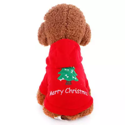 Seasonal Pets Dog Christmas Hoodie - Merry Christmas Red • $24.95