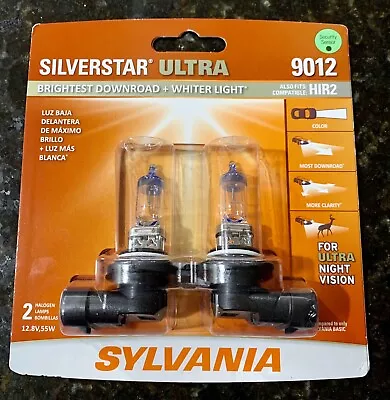 NEW Sylvania Silverstar ULTRA 9012 Pair High Performance Headlight Bulbs Whitest • $21.99