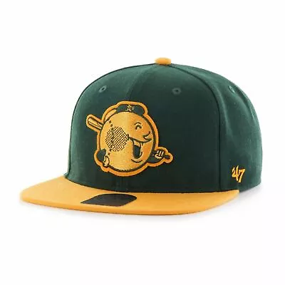 Mens 47 Brand Oakland Athletics Captain Snapback - Green/Yellow • $23.99